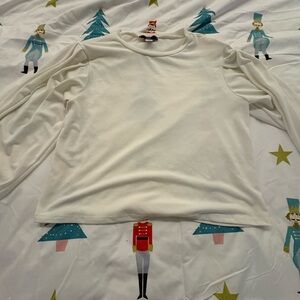 Elegant Cream Long Sleeve Blouse